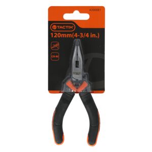 Tactix Mini Long Nose Plier Black and Orange 4-3/4inch